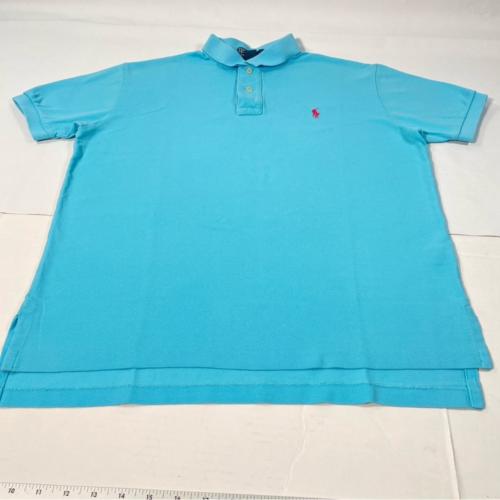 Polo Ralph Lauren turquoise men’s collared polo size M